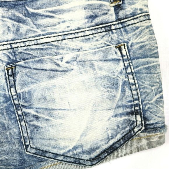 West 36th‎ Booty Cut Off Jean Shorts Stretch Distressed L Large - Picture 8 of 10